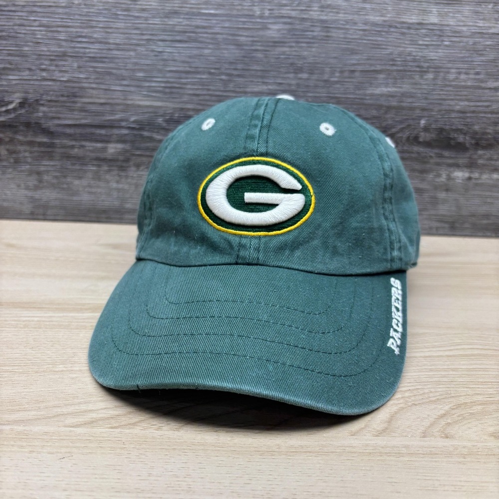 Green Bay Packers Hat Cap Strap Back Mens One Size Green NFL Football Twins - Picture 3 of 10
